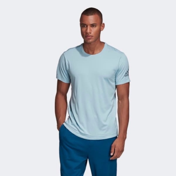 LAST ONE!! New Adidas Mens Freelift Climachill Tee Light Blue Size Medium - Picture 1 of 14